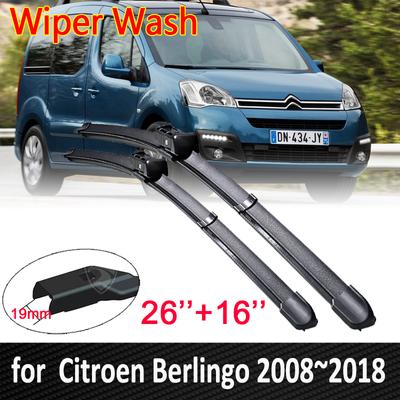 Car Wiper Blades for Citroen Berlingo 2008~2018 B9 Front Windscreen Brushes Car Accessories 2011 2012 2013 2014 2015 2016