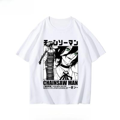 Japanese Anime Vintage Graphic T Shirt Harajuku Y2k Tops Chainsaw Man Rise Printed T-shirt Men Tees Oversized Women Clothing