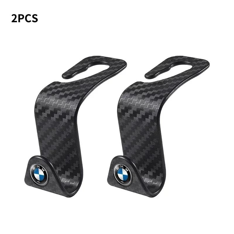 2025 E46 x5 4pcs Carbon Fibre Car Rear Seat Hook Hanger Storage Organizer Hooks for BMW E46 E85 E60 F10 E39 F30 E36 F20 E87 E90