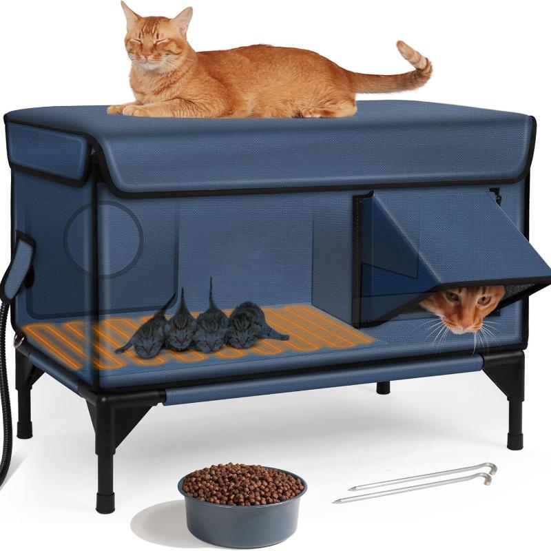 Outdoor Heating Insulation Cat House Waterproof Folded Keep Warm Cat Delivery Room Insulated Rain Pet Fence Cat Tent Supplies