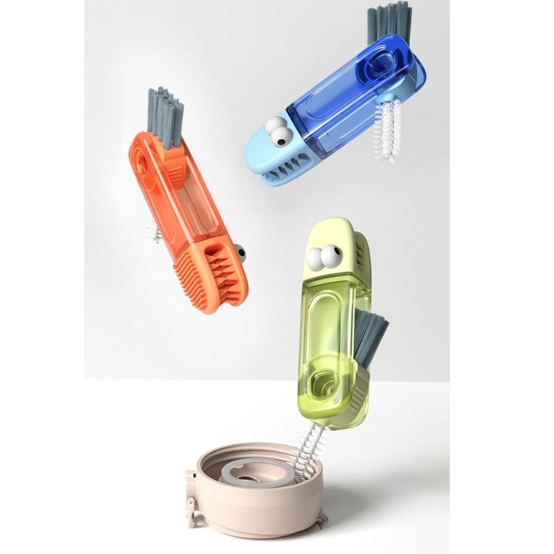 Feeding Bottle Brush Multi-Use Cup Lid Brush Food Grade Pacifier Teats Brush Nipple Cleaning Brush Tool Baby Essential