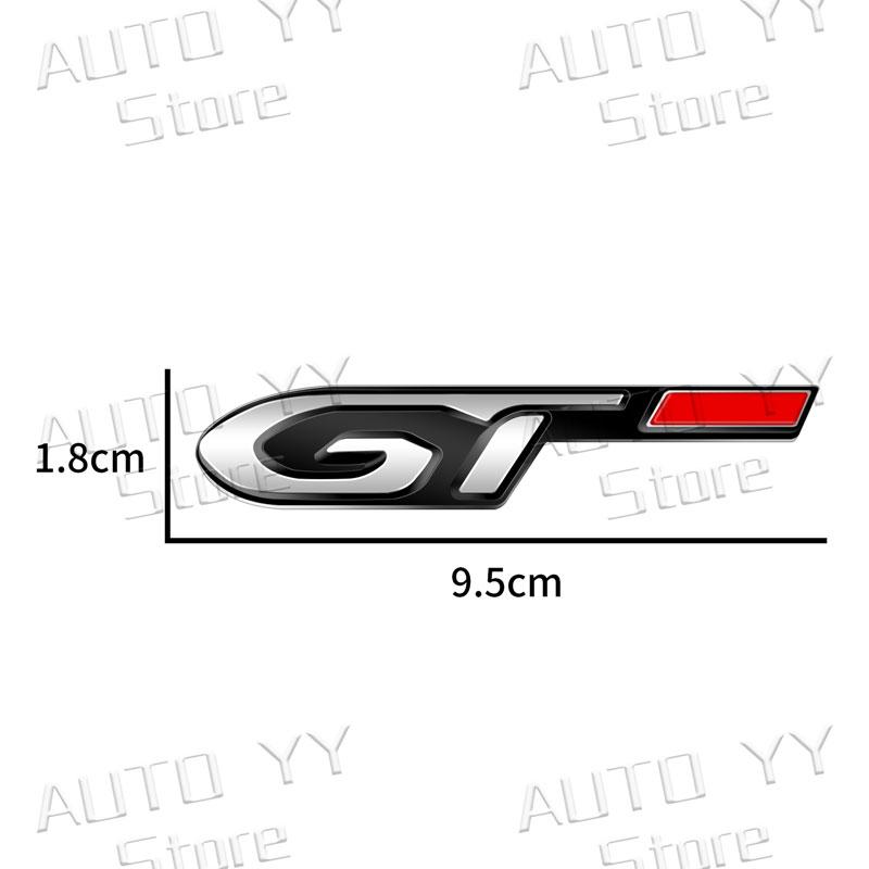 Emblema Logo Metallo 3D GT Adesivo Distintivo Carrozzeria Lato Posteriore Bagagliaio Per 308 408 508 2008 3008 5008 206 GT RCZ
