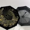 1pc Peacock Feather Automatic Folding Umbrella 8 Rib Iron Frame,  Suitable for Travel, Daily Use, Birthday, Women & Men Gift C1231048