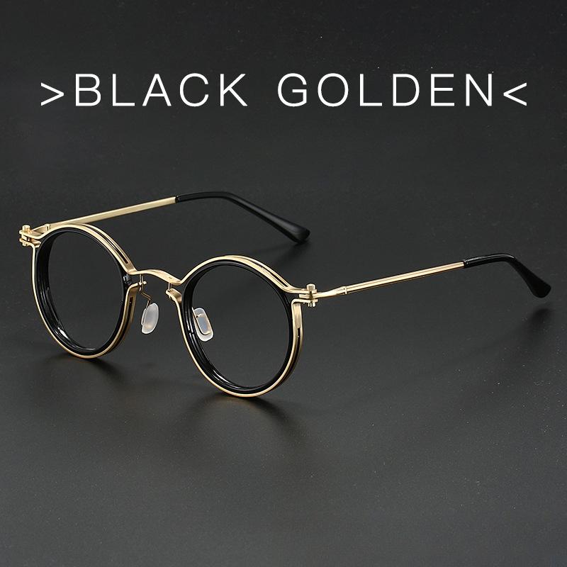

Vintage Circular Framed Fashionable Durable Metal Metal Reading Eyeglasses for Ladies and Men Exquisite Elegant Anti-Blue Light Glasses 0 To +40 4.0