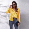 Satijnen Blouse Voor Dames Met Lange Mouwen En Knoopsluiting Voor Kantoor