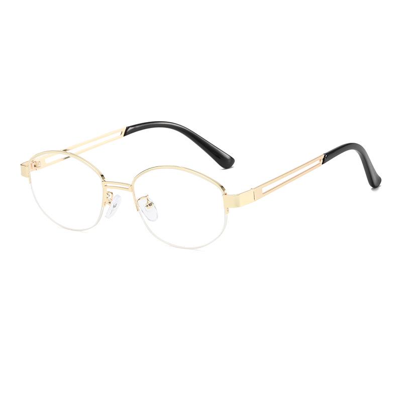 2025 Trendy Semi-Rimless Eyebrow Frame Glasses with Clear Gold Thread for Men and Women