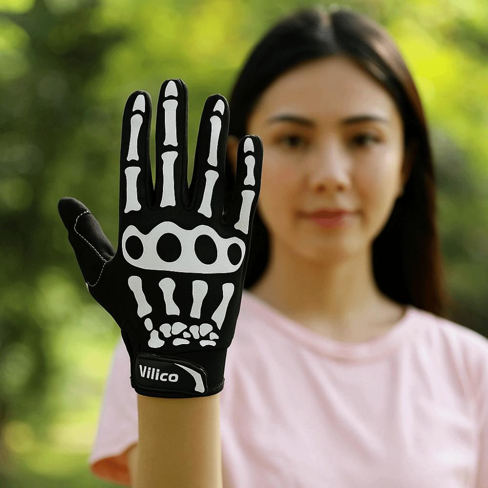 1 Pair Breathable Cycling Gloves Skeleton Design Touchscreen Gloves  Motorcycle Riding