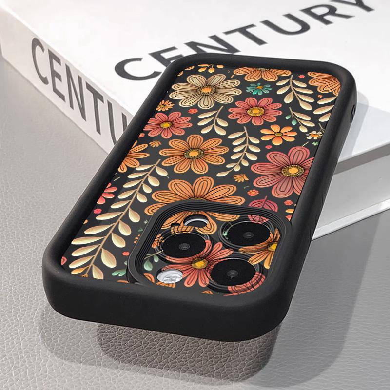 Sonnenblumen-Mode-Design Handyhülle iPhone 15 Pro Max 11 12 13 16 14 Plus Silikon Stoßfeste Hülle Linsenschutzschale