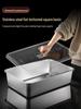 Stainless Steel Rectangular Vegetable Basin with Lid for Buffet Display and Warming Table