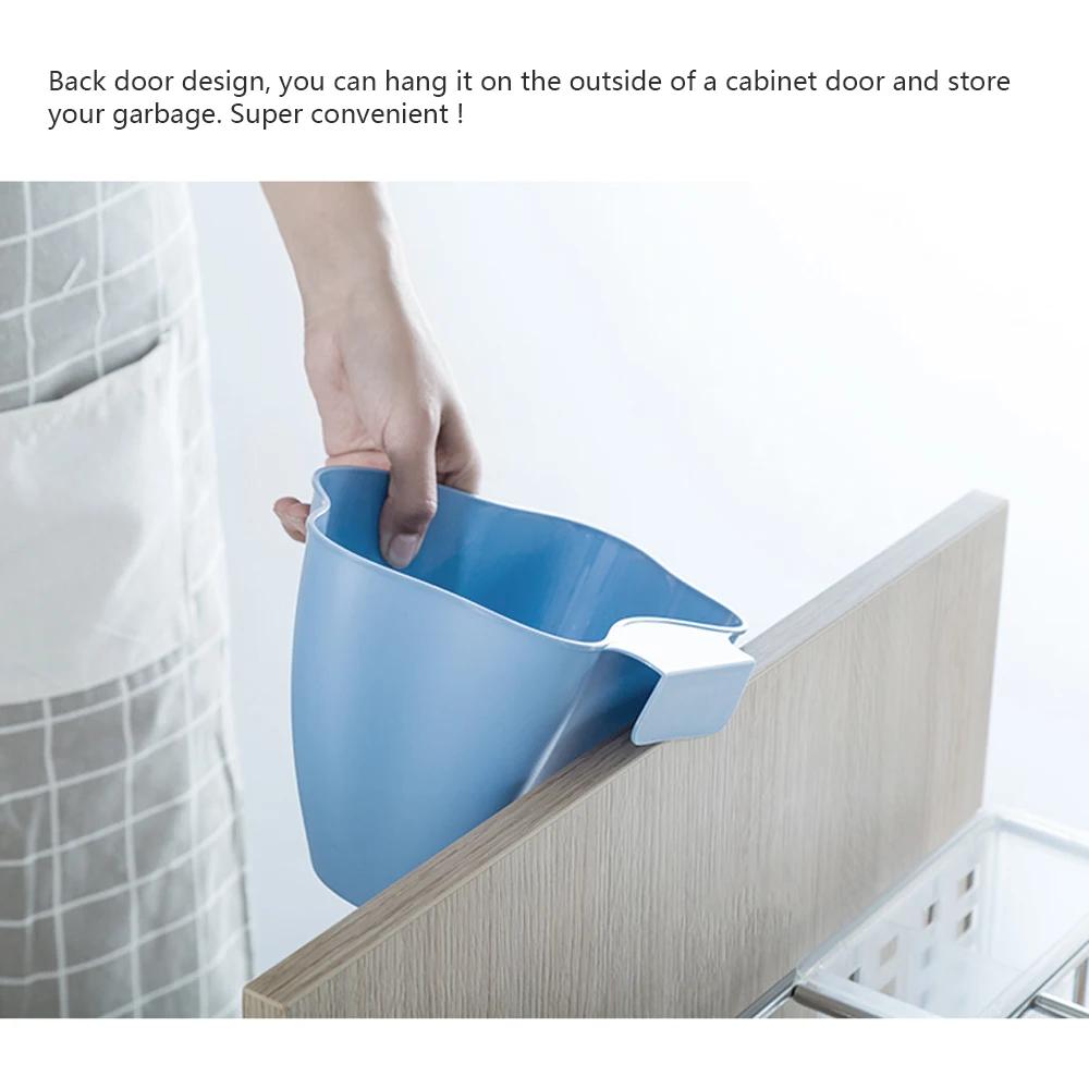 Kitchen Cabinet Door Hanging Trash Garbage Bin Can Rubbish Container TOP Kitchen Tool Garbage Bag Wall-Mounted Trash Can