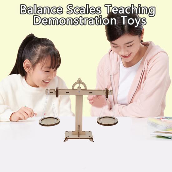 1 Set Balance Scale Teaching Demonstration Toys Promote Learning DIY Balance Scales Physical Toys Student Toy