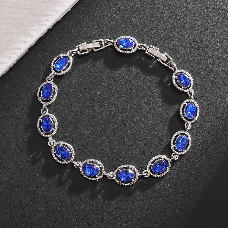 Bracelet Charm Élégant pour Femme Incrusté de Cristal Mode Bijoux de Fiançailles Mariage