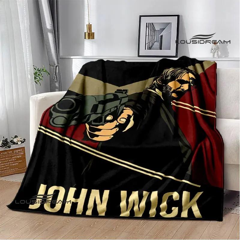 

Movie John Wick printed Blanket Picnic blanket Warm blanket Soft and comfortable Home travel blanket bed linings birthday gift 75x90cm