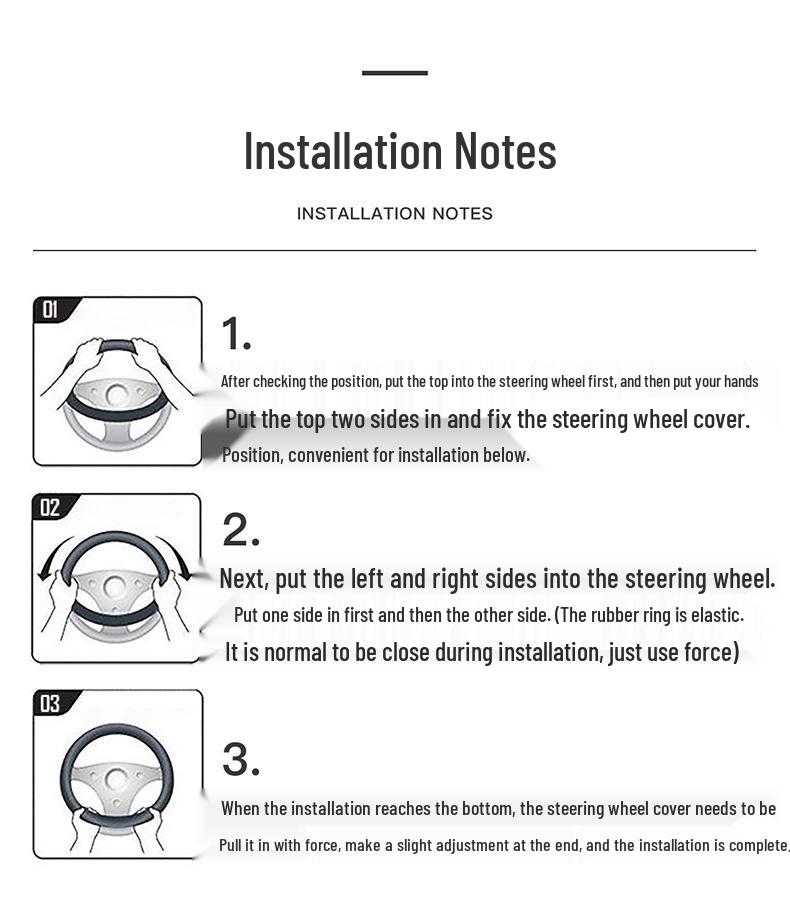 All-Season Steering Wheel Cover for Baojun Models 730, 630, 510, 560, 610, 310W, 530, E100, and 200.