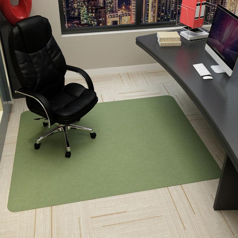 Grand Tapis de Protection Auto-adhésif Pivotant pour Chaise Sol en Bois Antidérapant Tapis de Chambre à Coucher Tapis pour Bureau d'Étude 90x120cm vert