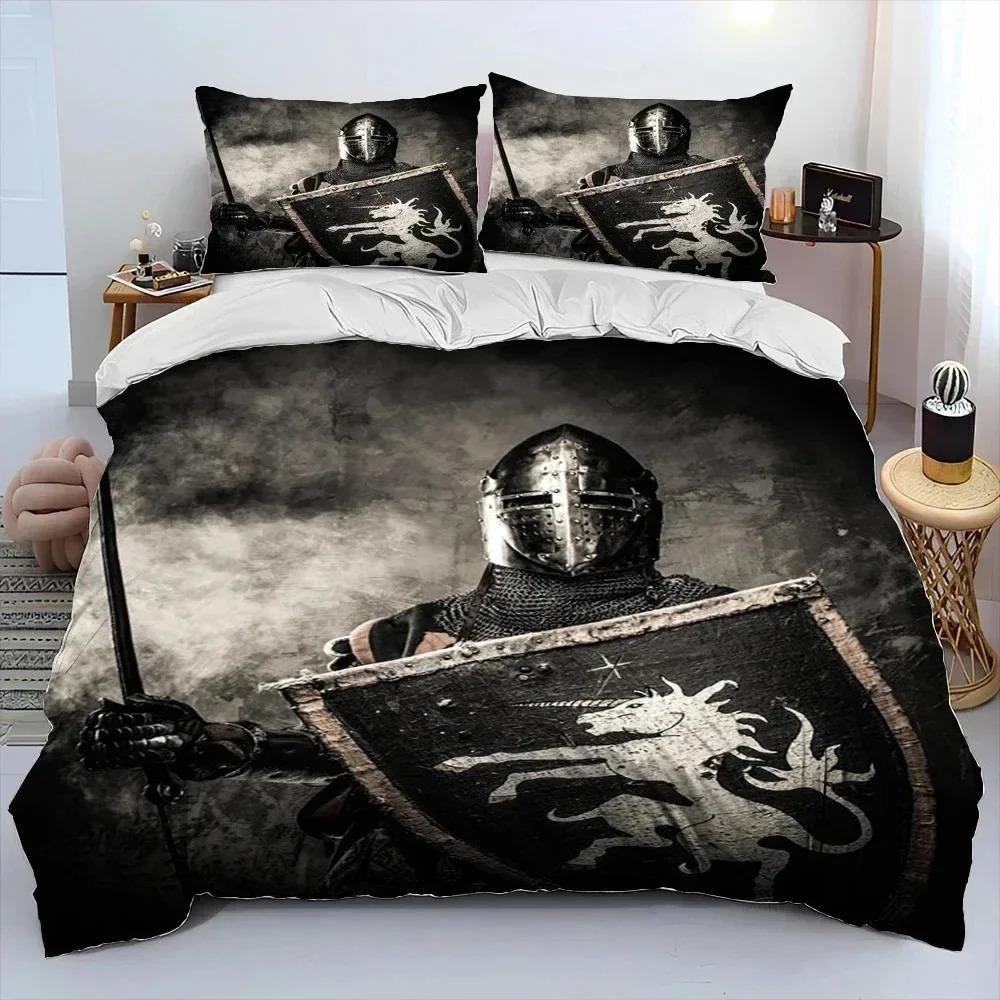 Cavalier Knight Templar Crusaders Bedding Set Bedroom Soft Modern Bedspreads Comefortable Duvet Cover Quilt Cover And Pillowcase