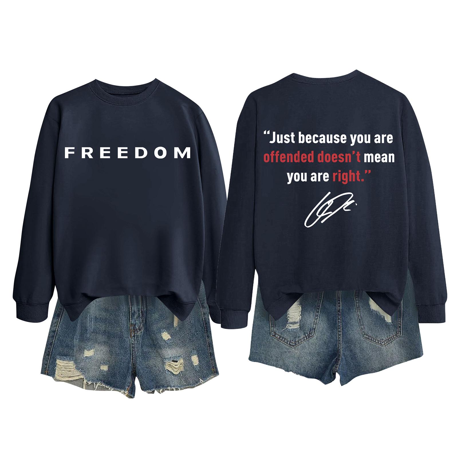 

Женская мода повседневная толстовка с длинным рукавом и круглым вырезом с принтом M тёмно-синий