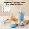 New 325ml Foldable Silicone Straw Cup Collapsible Water Mugs with Ice Ball Summer Coffee Cold Drinks Portable Travel Straw Cups