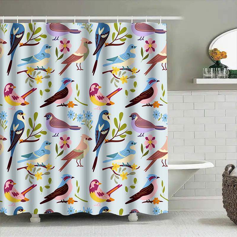 Animal Pattern Shower Curtain Waterproof Bath Decor 3D Printing Non Slip Polyester Fabric Home Supplies For Kitchen Bathroom Mul
