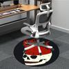 1PC Cat Skull Office Round Area Rug, Mat Suitable For Office, Under Office Chairs Bedroom Living Room Home Decor, Room Deco