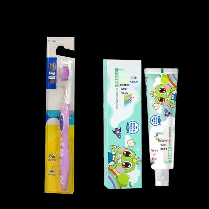 Frog Prince Kids Toothbrush & Apple Toothpaste Set