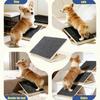 Foldable Wood Pet Ramp Non-Slip Striped Steps Adjustable Cat & Dog Ladder for Bed Access Portable Climbing Aide for Elderly Pets