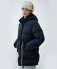 Clove [25Fw Clove] Pocket Hooded Long Goose Down Jacket (Navy)
