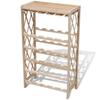 Casier à bouteilles - vidaXL - Bois de sapin - 25 bouteilles - 50 cm - Marron