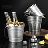 Stainless Steel Ice Bucket, with Handle Portable Beverage Tub, Mirror Polished Durable Ice Tub, for Bars Parties KTV Beverage Cooler