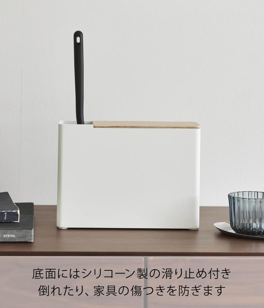 Yamazaki Handy Wiper Stand with Replacement Mop x x Holds 6 RIN Replacement Product 1837 Holder, Natural, W23.1 D7.2 H16.7cm, Mops, Number