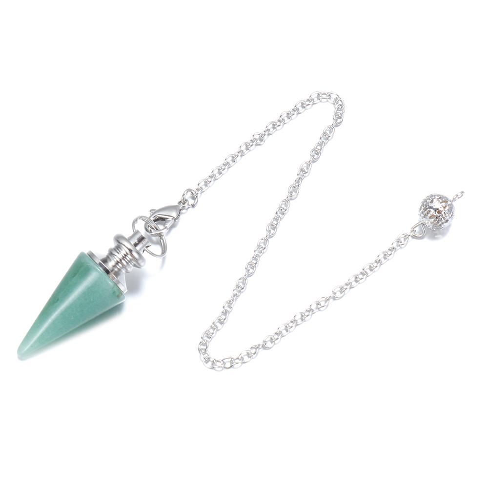 Růženín Přírodní Kámen Léčivý Krystal Kuželové Kyvadlo Amulet Reiki Kyvadlo Přívěsek
