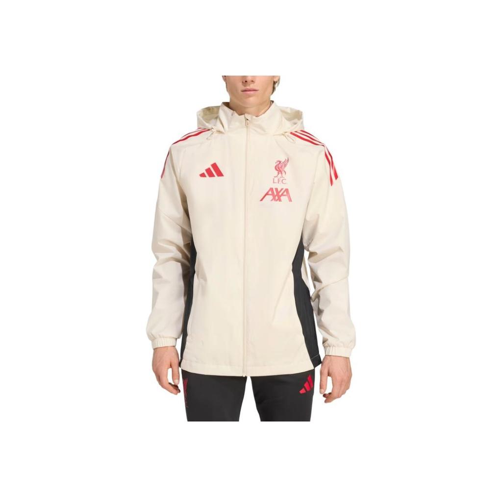 adidas Jachetă cu glugă cu fermoar cu mâneci lungi cu dungi pentru bărbați Jachetă JV6554