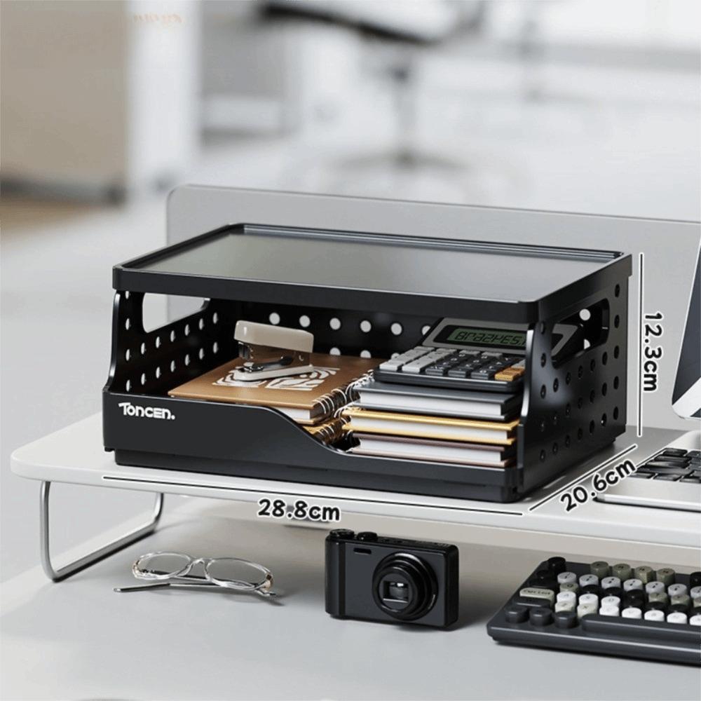 Pegboard Foldable Desktop Bookshelf Plastic Drawer Organizer Desktop Storage Shelf Student Study