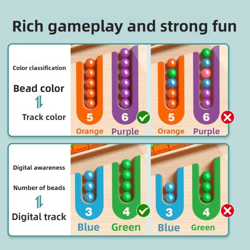 Magnetisches Farb- und Zahlenlabyrinth Lern- und Bildungsspielzeug Farbzuordnung Montessori-Spielzeug Spielzeug Konzentrationstraining für Kinder Geschenk