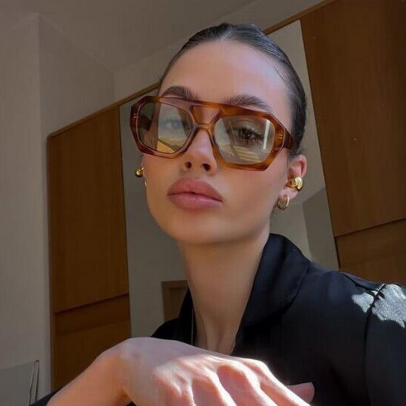 Lunettes de soleil luxe rectangulaires Vintage blanches • Vintage Univers