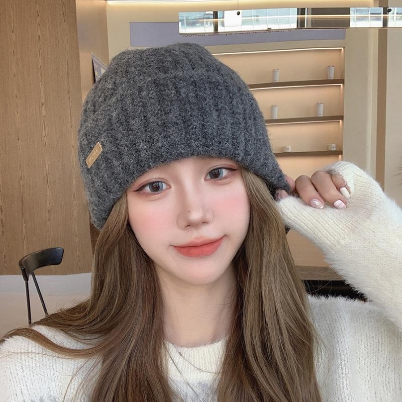 

Fashion wool hat student autumn and winter cold protection ear hat women s thermal pullover hat M（56-58cm）