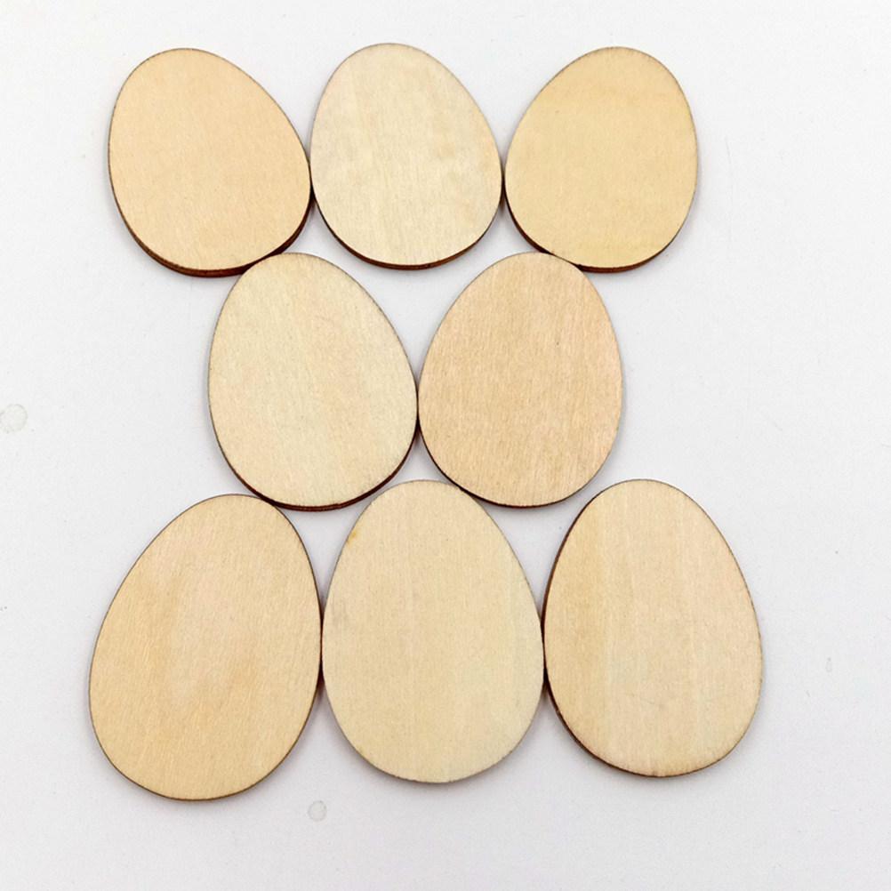 10Pcs 120Mm Egg Shape Raw Wood Crafts Unfinished DIY Decoration Pieces for Painting Stenciling Tags Wall Art Christmas Nursery