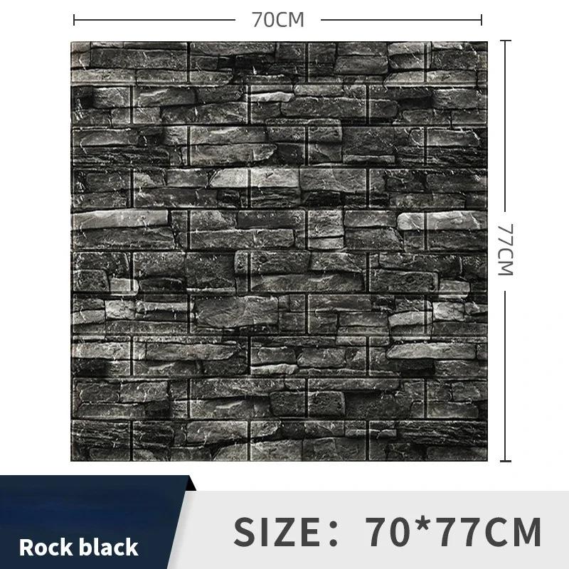 Self-adhesive 3d Three-dimensional Wall Stickers Foam Brick Pattern Decorative Stickers Retro Trend Background Wallpaper muraux