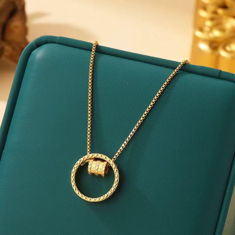 

Titanium Steel Slim Waist Pendant Necklace For Women Minimalist Elegant Collarbone Chain Luxury Fashion Jewelry