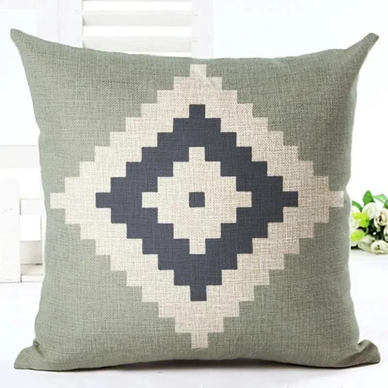 Drop Shipping Custom Elk New 24 Styles Linen Pillow Cover Geometric Deer Cushion Cover Nordic Style Home Decorative Pillow Case