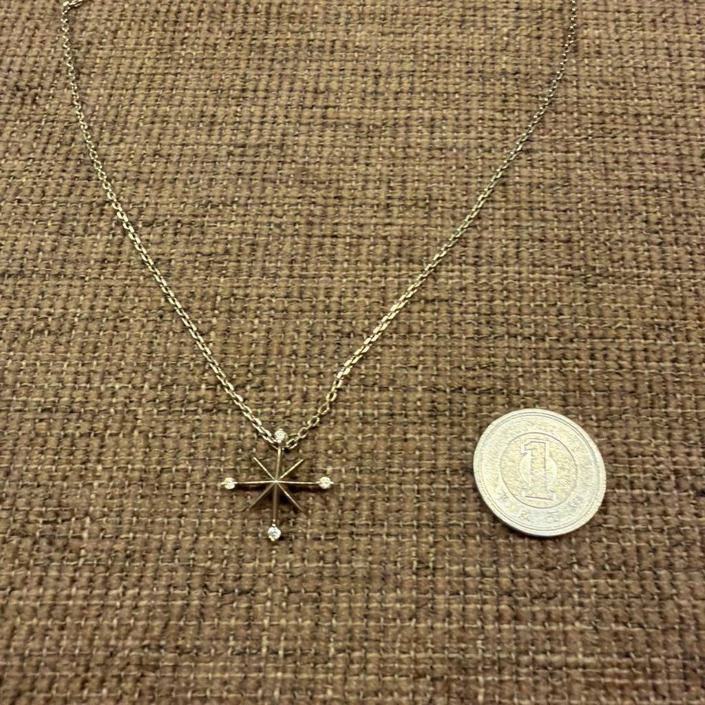 Used STAR JEWELRY Star motif diamond necklace silver