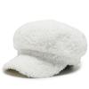 Fashion Lamb Wool Berets for Women Autumn Winter Painter Hat Octagonal Cap