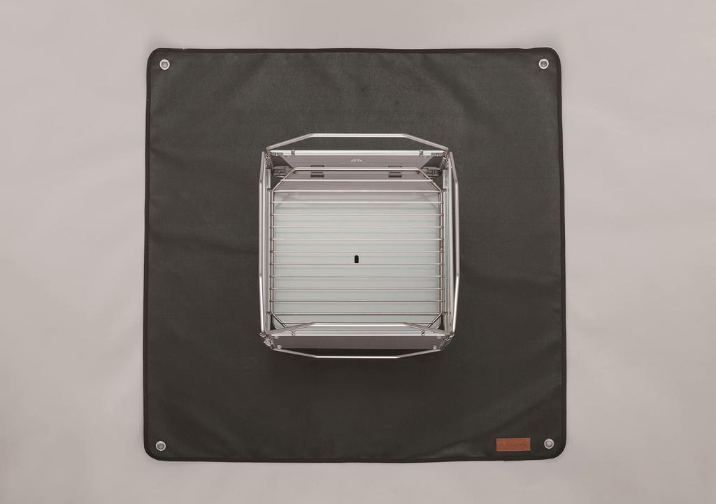 LALPHA (Ralpha) Bonfire Sheet, Spatter Sheet, 100 X 100 Cm, Double-Sided Silicone Coated, Black, FS-001TS