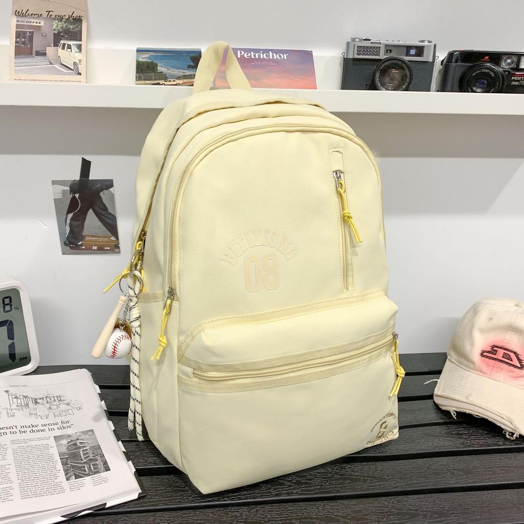 School bag Korean version of high value letters junior high school girls simple, lightweight, versatile and large capacity