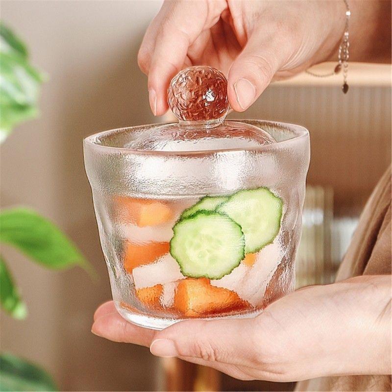 Klare Gärschüssel Gehämmertes Glas Einmachglas für über Nacht Einlegen Zur Herstellung von Gurkensaft Sauerkraut Und Konservieren von Gemüse