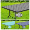 Waschbare 4/6/8 Fuß große Outdoor-Tischdecke mit elastischen Kanten – perfekt für Camping, Picknicks und Gartenpartys – strapazierfähiges Polyester