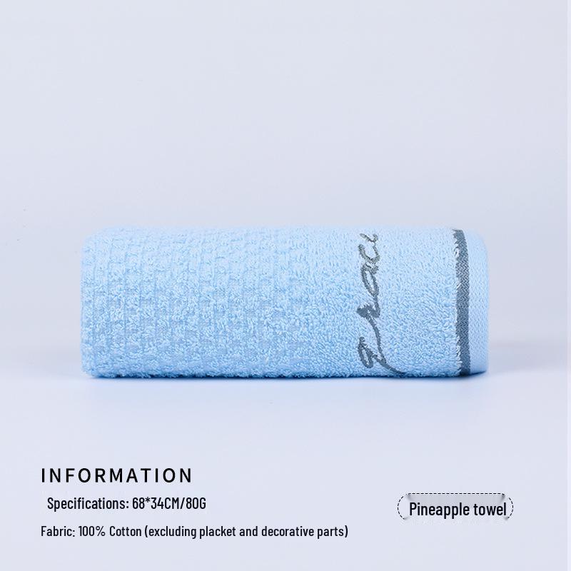 Jieliya Pure Cotton Soft Absorbent Unisex Face Wash Towel - Embroidered Name, No Shedding, Home Use.