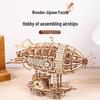 DIY Wooden Airship 3D Puzzle – Educational Handmade Laser-Cut Model Toy for Kids