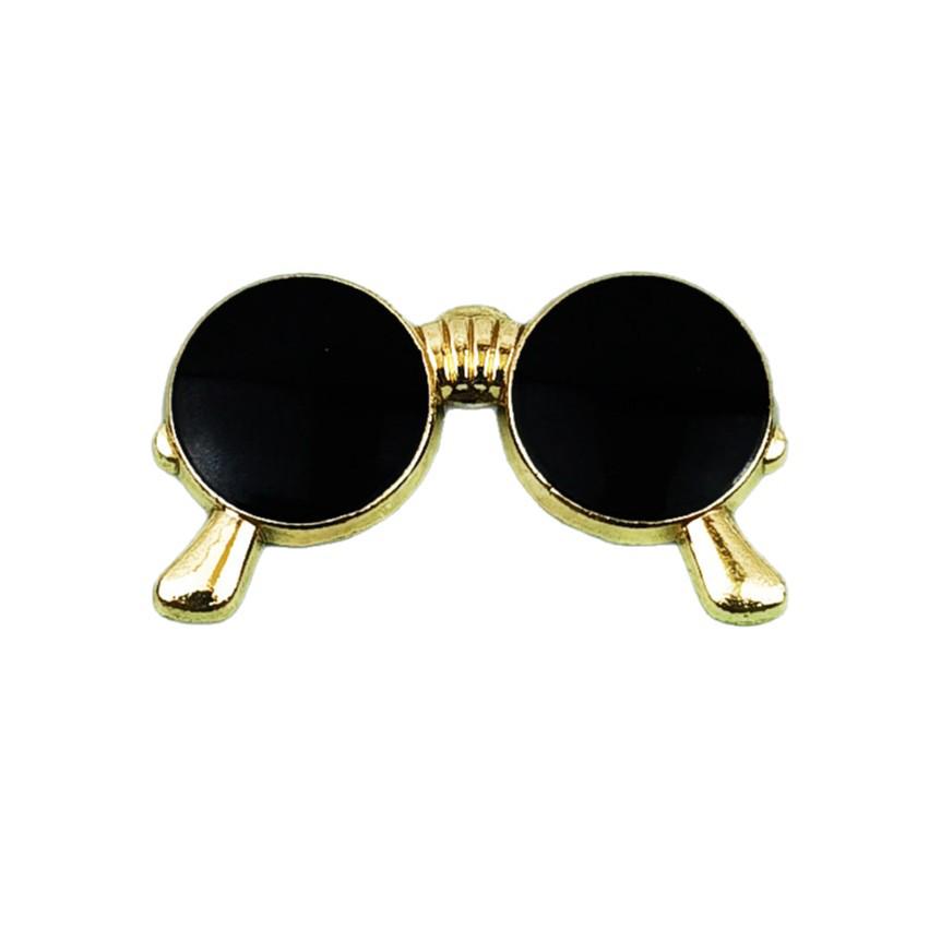 Metal Brooch with Creative Sunglasses Design - Enamel Pin for Clothing and Bag Accessories