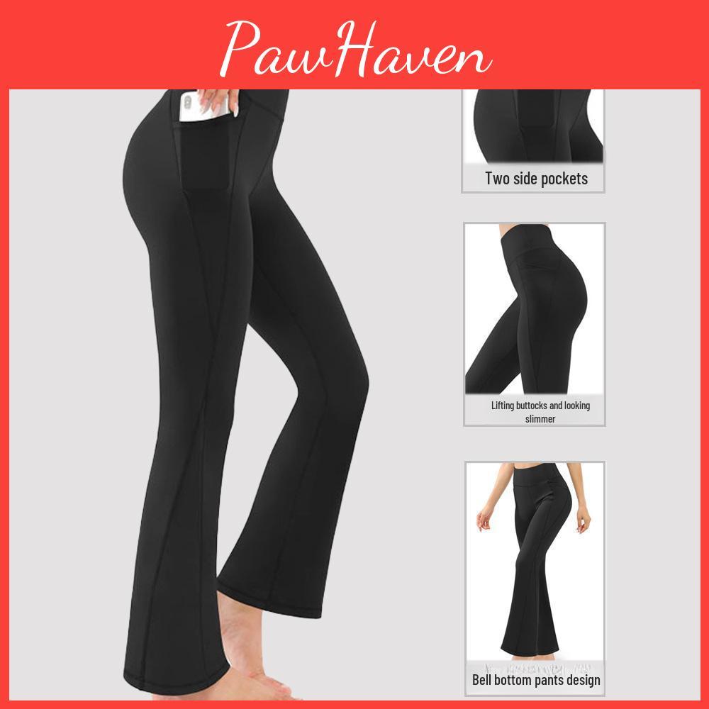 Flared Hiplifting Pants Yoga Highwaist With Pockets